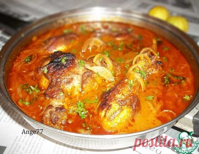 Курица в луковом соусе 