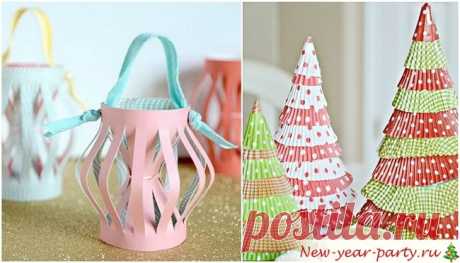 Новогодние поделки из бумаги, 50 фото-идей и мастер-классов 2016