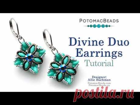 Divine Duo Earrings - DIY Jewelry Making Tutorial by PotomacBeads