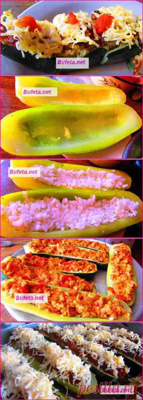 Кабачки с фаршем в духовке