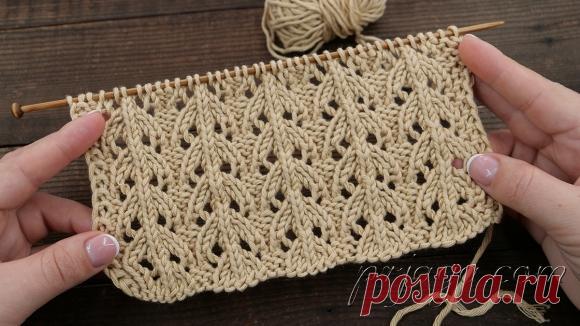 Узор «Бабочки моли» спицами