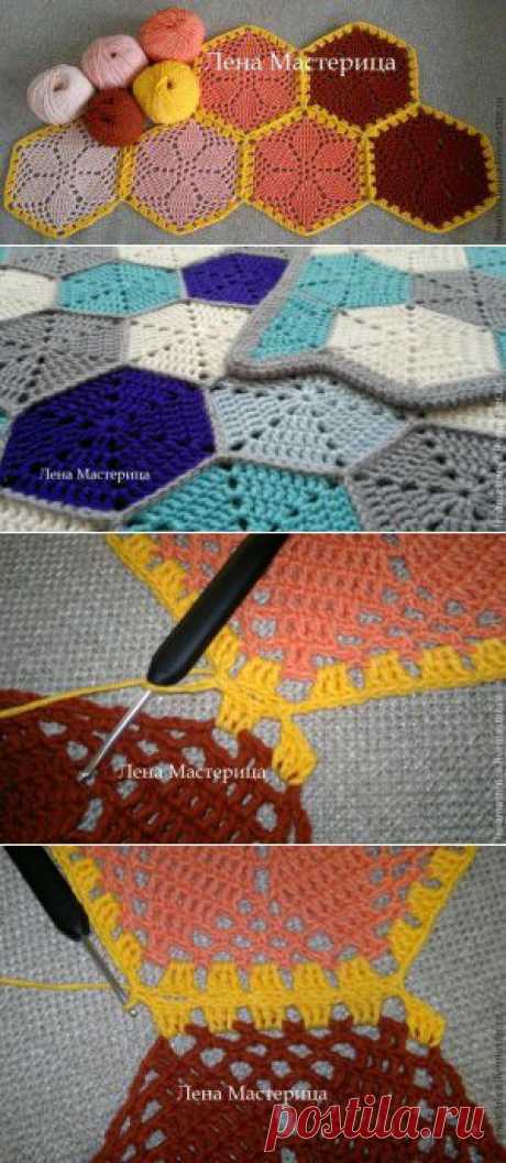 Три способа соединения мотивов при вязании пледов - Вязание - Моя копилочка