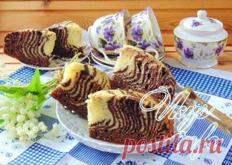 Кекс «Зебра» на сметане