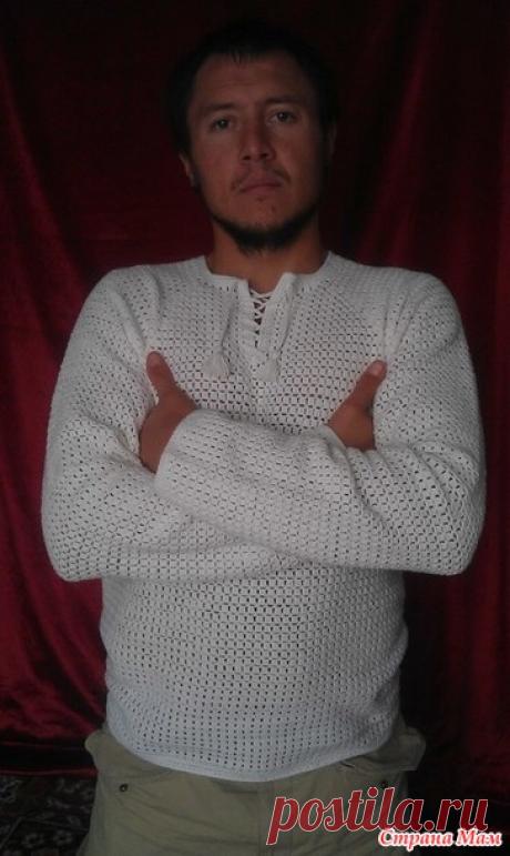 Поло мужское с длинным рукавом - Вязание - Страна Мам