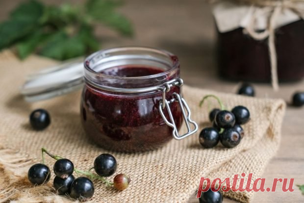 Густой джем-пятиминутка из черной смородины без косточек — Сад Заготовка