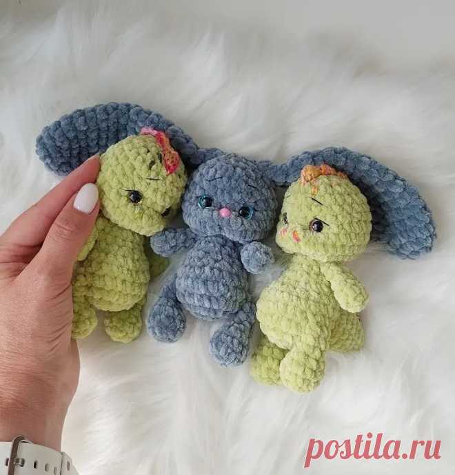 Дракоша и зайка амигуруми: мастер-класс крючком | Амигуруми