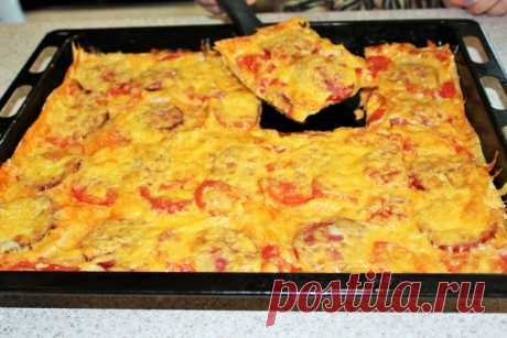 Быстрая ПИЦЦА на ЛАВАШЕ Пицца на лаваше в духовке, очень простой и вкусный вариант пиццы в домашних...