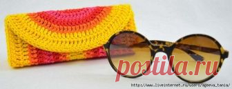 Вяжем стильный аксессуар - футляр для очков. Крючком. Схемы. / knittingideas.ru
