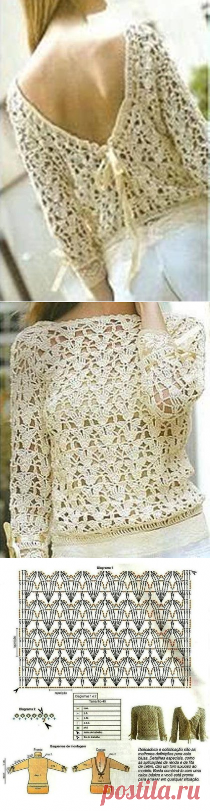 ОРИГИНАЛЬНЫЙ АЖУРНЫЙ ПУЛОВЕР С ШАРМОМ | Вязание крючком с Ириной Булановой | Яндекс Дзен