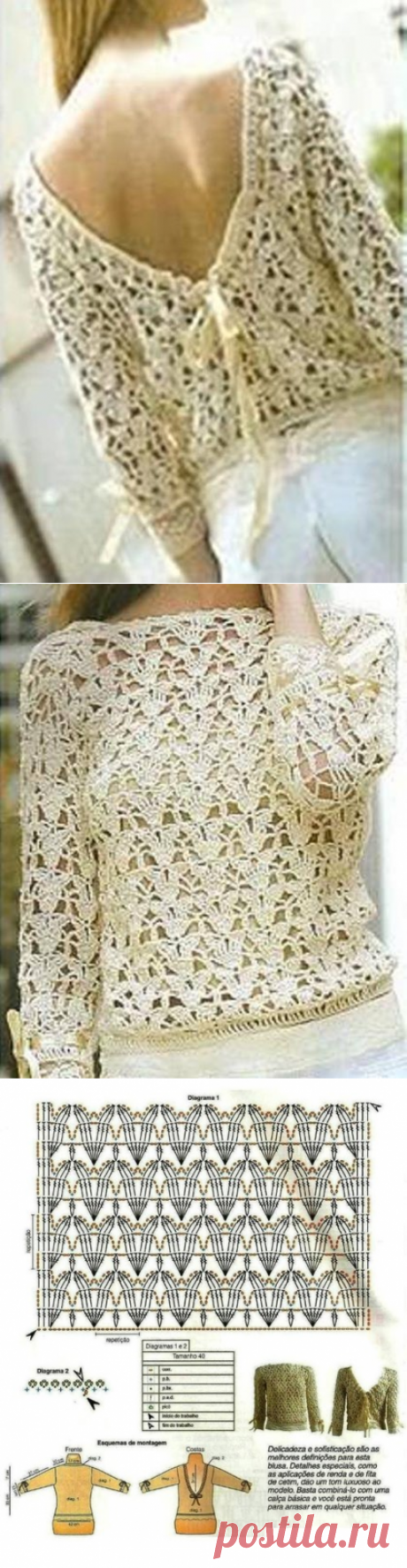 ОРИГИНАЛЬНЫЙ АЖУРНЫЙ ПУЛОВЕР С ШАРМОМ | Вязание крючком с Ириной Булановой | Яндекс Дзен