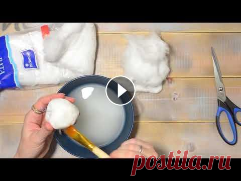 Ватная новогодняя игрушка "Яблоко" своими руками. Первая часть процесса создания ватной игрушки "Яблоко" своими руками. Подойдет начинающим. Понадобится немного ваты, клейстера и проволоки д...