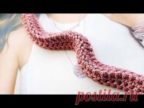 Бомбическая идея вязания трёхгранного жгута крючком 👍 crochet pattern.