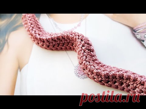 Бомбическая идея вязания трёхгранного жгута крючком 👍 crochet pattern.