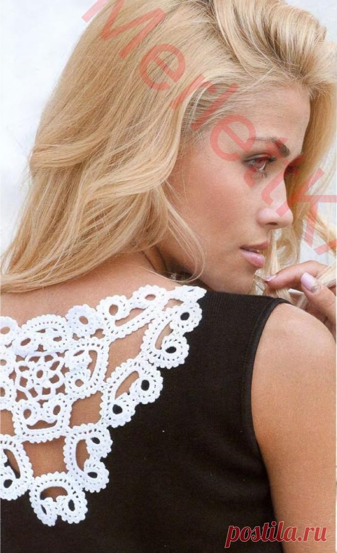 АЖУРНАЯ ВСТАВКА ДЛЯ ЧЕРНОГО ПЛАТЬЯ ... ВЯЖЕМ КРЮЧКОМ ИЗ МОТИВОВ
https://www.liveinternet.ru/users/merlettka/post445019355/