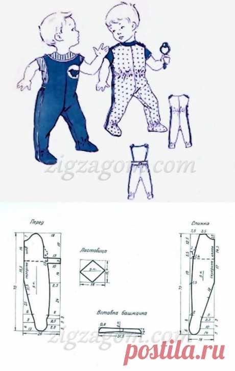 Выкройка ползунков | Зигзагом.com