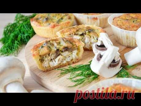 Пирог с курицей и грибами ☆ КИШ ☆ Quiche with chicken and mushrooms