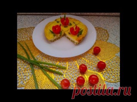 ОМЛЕТ С ЗЕЛЕНЫМ ГОРОШКОМ паровой  Рецепт Вкусный и нежный. Вариант  сытного завтрака.