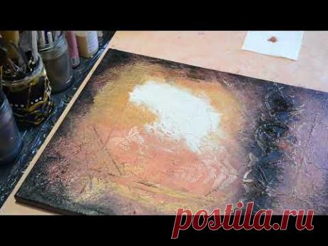 ТЕКСТУРНАЯ ПАСТА в интерьерной картине акрилом.