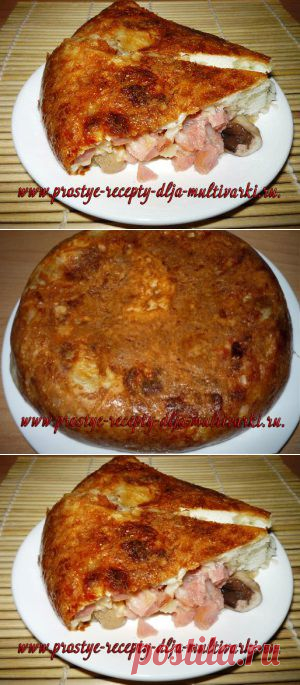 Пирог - улитка из лаваша в мультиварке