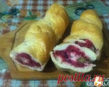 Фаршированный багет - "Шуба в шубе