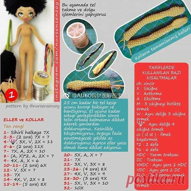 Амигуруми. Куколка Мулатка крючком