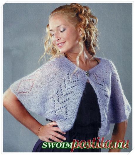 Накидка из мохера. Описание вязания, схемы — Блог Галины Шпак