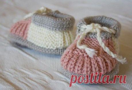 Детские пинетки, вязание спицами схемы бесплатно | Домоводство для всей семьи