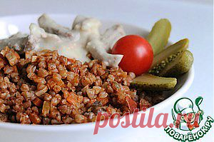 Гречка с овощами и грибами в томатном соусе - кулинарный рецепт