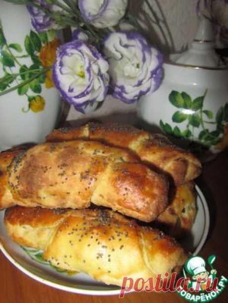 Творожные рогалики с яблоками - кулинарный рецепт