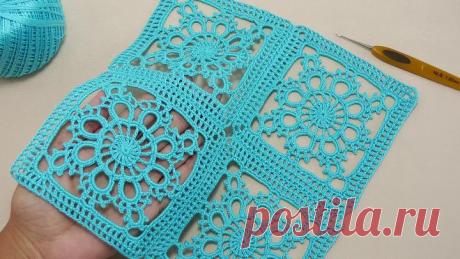 Очаровательные КВАДРАТНЫЕ МОТИВЫ вязание крючком