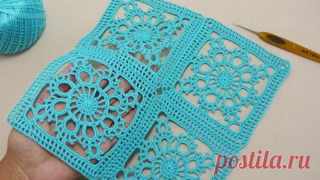 Очаровательные КВАДРАТНЫЕ МОТИВЫ вязание крючком
