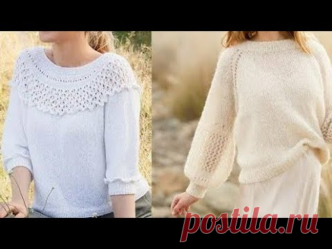 Вязаные женские модели спицами  - Knitted women's models with knitting needles - YouTube