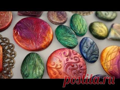 Mica and Ink on Clay - Making Alcohol Ink Shine