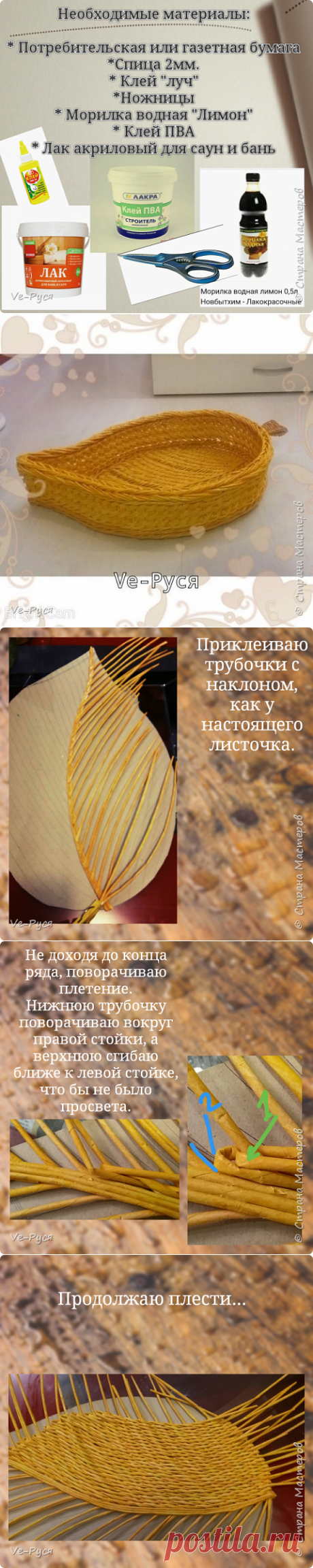 Корзина в форме листика