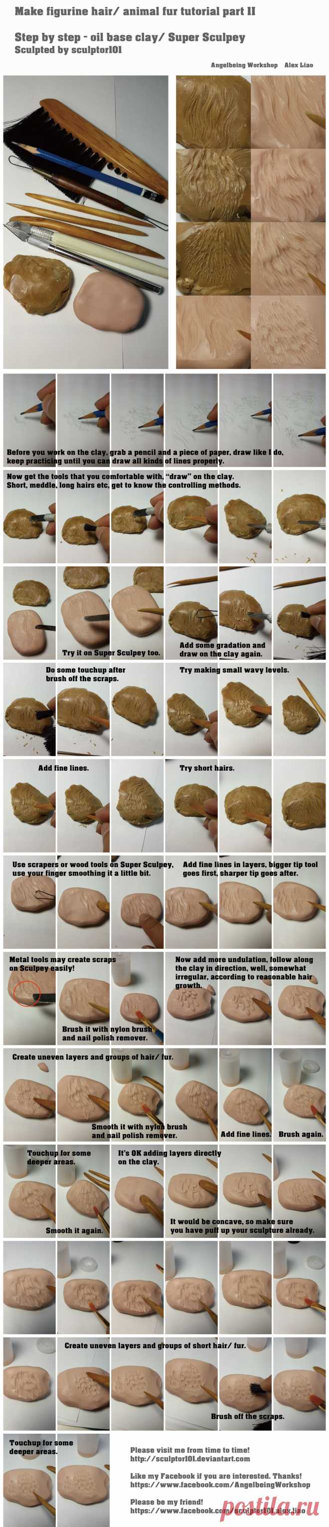 Making figurine hairs animal fur tutorial part 2 by sculptor101 on DeviantArt