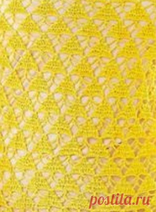 Ажурный узор крючком