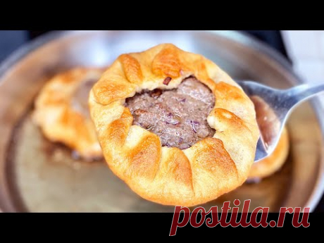 Бабушкины БЕЛЯШИ С МЯСОМ на сковороде