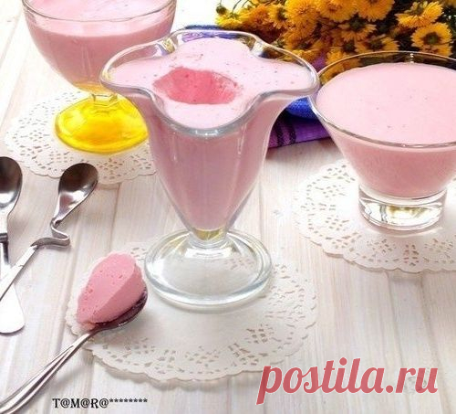 МУСС ИЗ СУХОГО КИСЕЛЯ С ТВОРОГОМ
