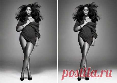 15 фотографий звезд до и после фотошопа