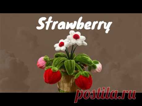 Strawberry mini pot kawat bulu