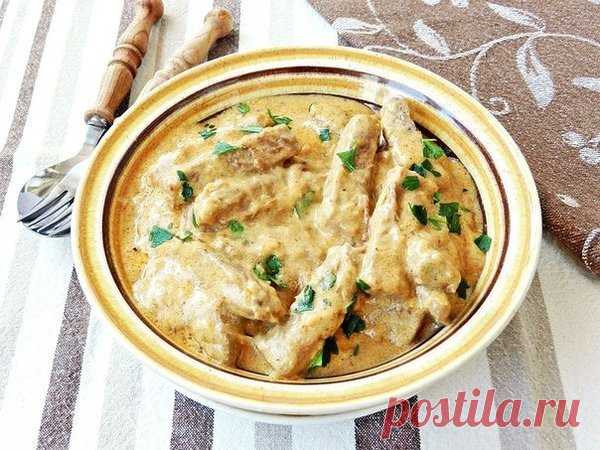 Тушеное мясо со сметаной | быстрые рецепты | Яндекс Дзен