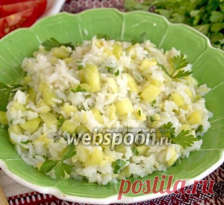 Кабачки тушёные с рисом
