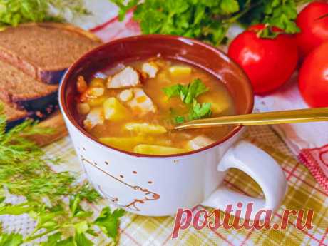 Гороховый суп с копченым окорочком рецепт с фото пошагово - 1000.menu
