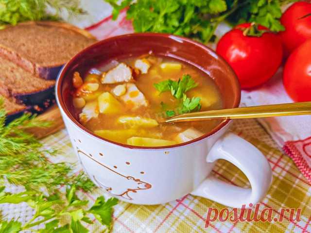 Гороховый суп с копченым окорочком рецепт с фото пошагово - 1000.menu