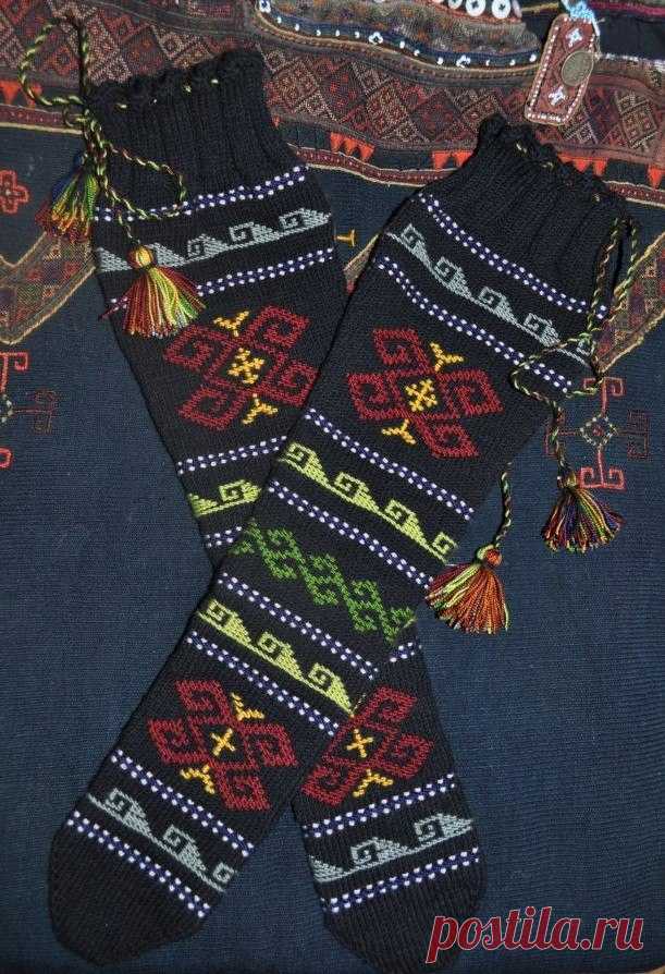 Грузинские жаккард-гольфы: ru_knitting