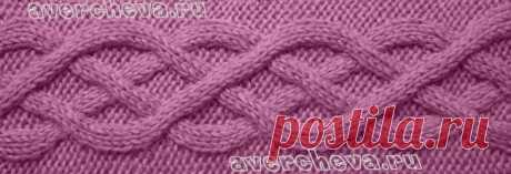 Ирландская коса шириной 20 петель | каталог вязаных спицами узоров