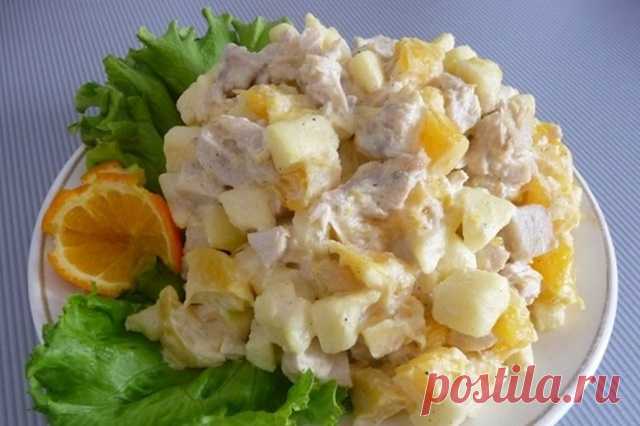 Мясной салат с апельсинами на Новый год — Д а ч а