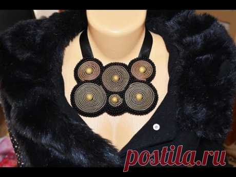 DIY Модное украшение из молний своими руками. Мастер класс \ Necklace Tutorial - YouTube