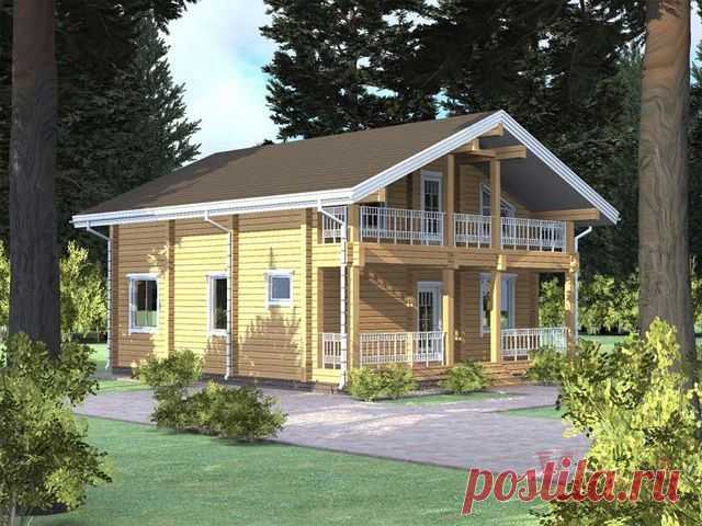 Экодом 164, дома из клееного бруса под ключ в Уфе