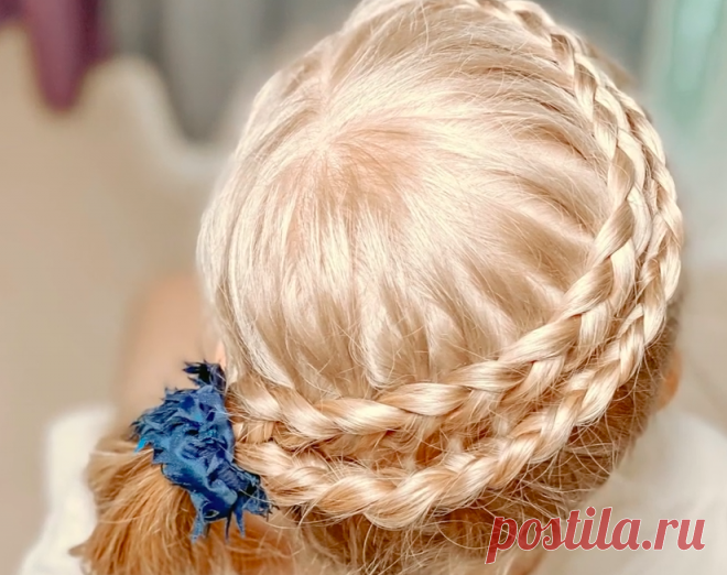 Легкая и быстрая прическа в школу